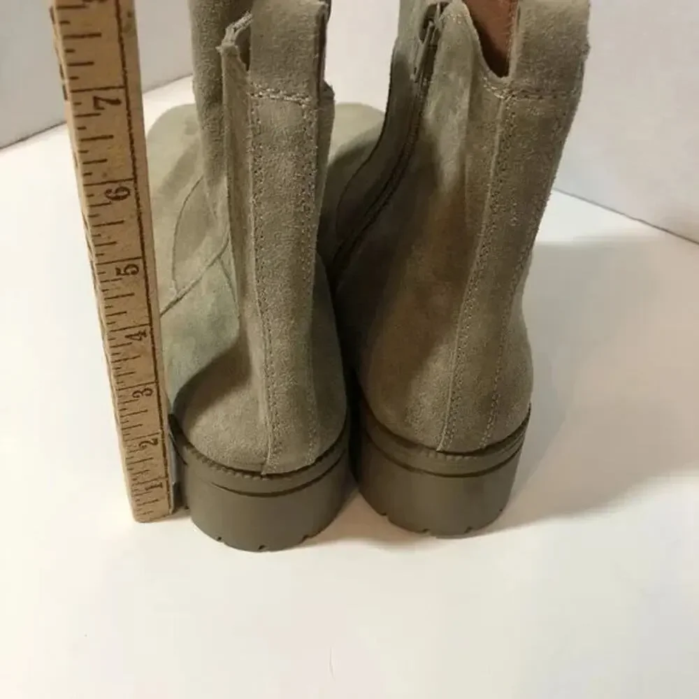 Lucky Brand Women's Tan Suede Boots Size 9.5 Zipper Neutral color - NEW no box
